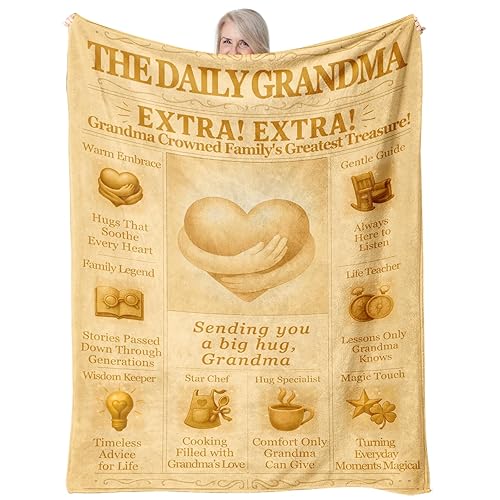 Grandma Blanket Gifts - Cozy Hugs Throw Blanket 60x50 Inches,