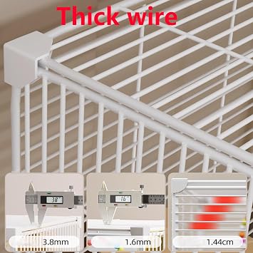 Indoor Rabbit Cage with Large Open Door, Pull-Out Tray, Wheels, Sturdy Wire Construction, Foldable & Easy Assembly for Small Pets
