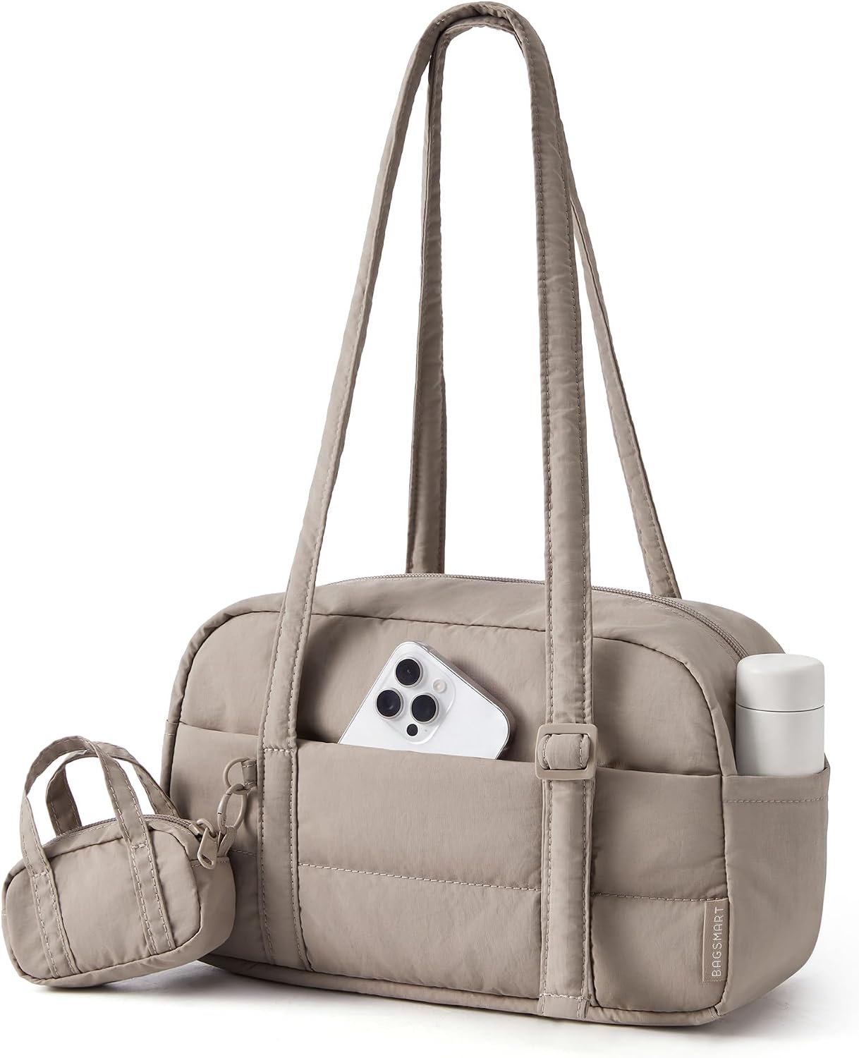BAGSMART Purses for Women, Puffer Shoulder Bag Small Tote Handbags Lightweight