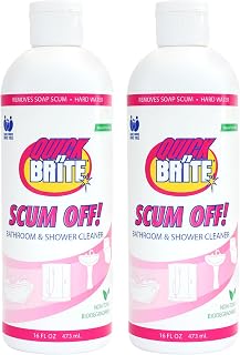 Quick 'n Brite Scum Off Shower Cleaner - No Scrub, No Harsh Chemical Daily Shower Cleaner, Multi-Surface All-Purpose Cleaner 16 Oz - Pack of 2 (Packaging May Vary)