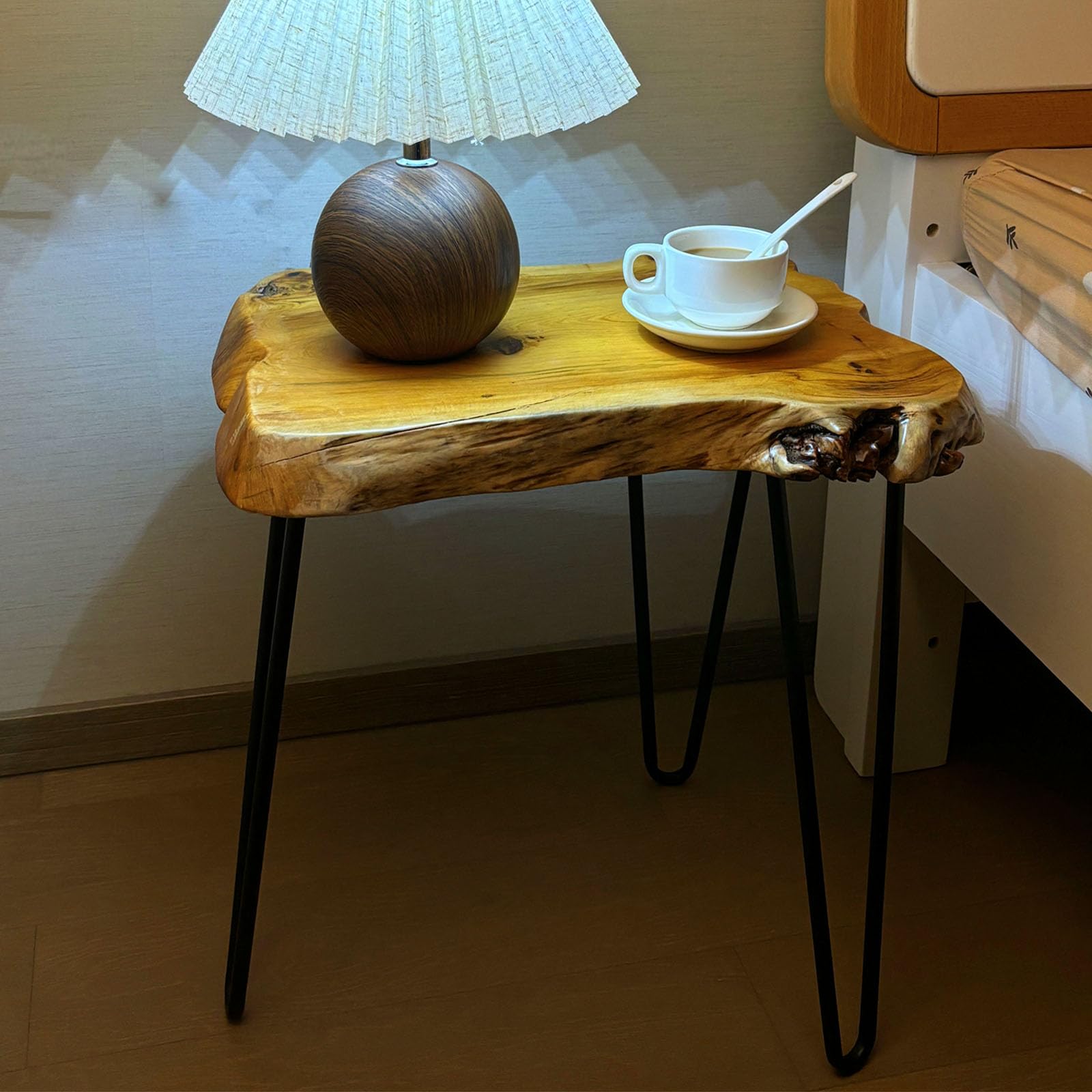 Amazon.com: DONZIKLE Live Edge Side Table, Natural Wood End Table