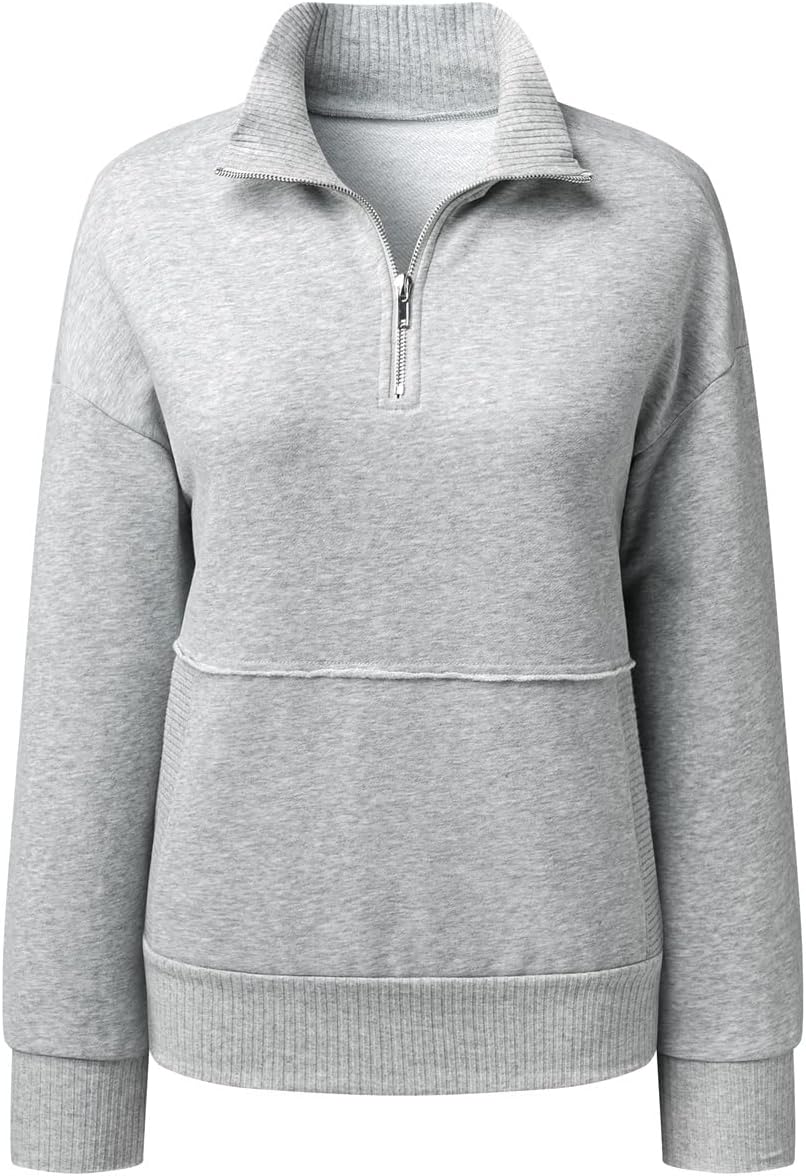 SHEWIN Womens Sweatshirt Casual Long Sleeve Half Zip Pullover Lightweight Sweatshirts Tops Fall Fashion Outfits 2025 - Image 7