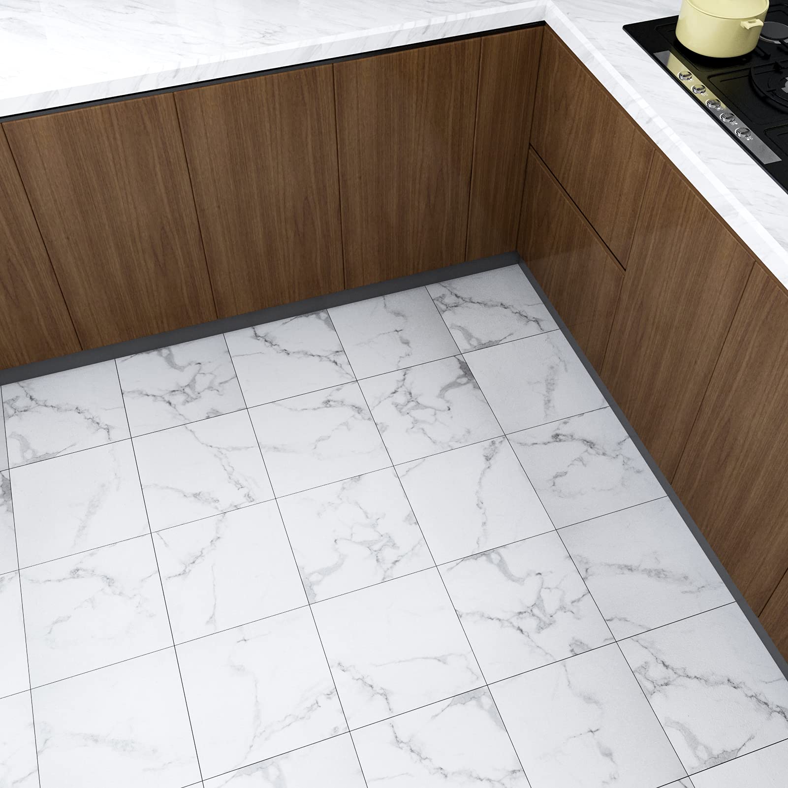 Buy WESTICK Peel and Stick Floor Tile Bathroom Floor Tile Thick Floor ...