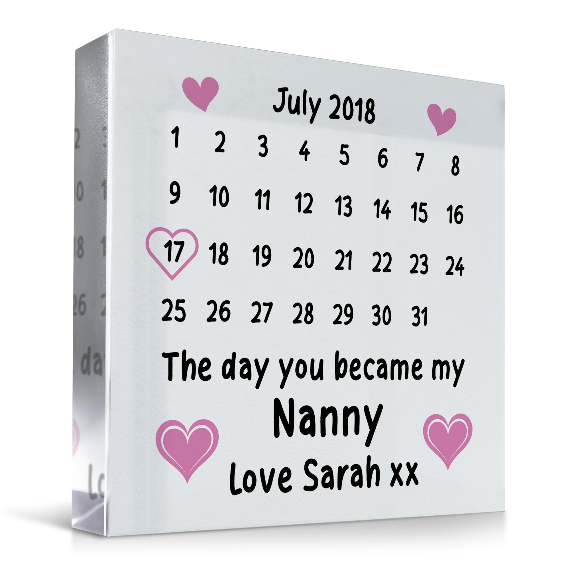 Red Ocean Mum Gifts Personalised Mum Gift For Birthday 1st Mother's Day Gift For Mummy New Mummy Gift From Baby Gift For Her Baby Gift (Became My Nanny Pink)