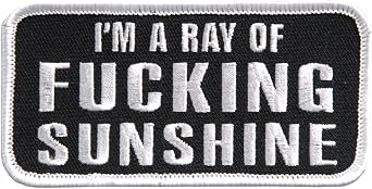 Hot Leathers - PPL9404 Im a Ray of Sunshine Embroidered Patch Multicolor, 4" Width x 2" Height
