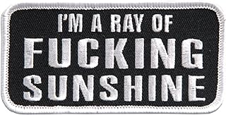 Hot Leathers - PPL9404 I'm a Ray of Sunshine Embroidered Patch (Multicolor, 4" Width x 2" Height)