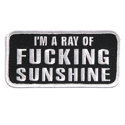 Hot Leathers - PPL9404 I'm a Ray of Sunshine Embroidered Patch (Multicolor, 4" Width x 2" Height)