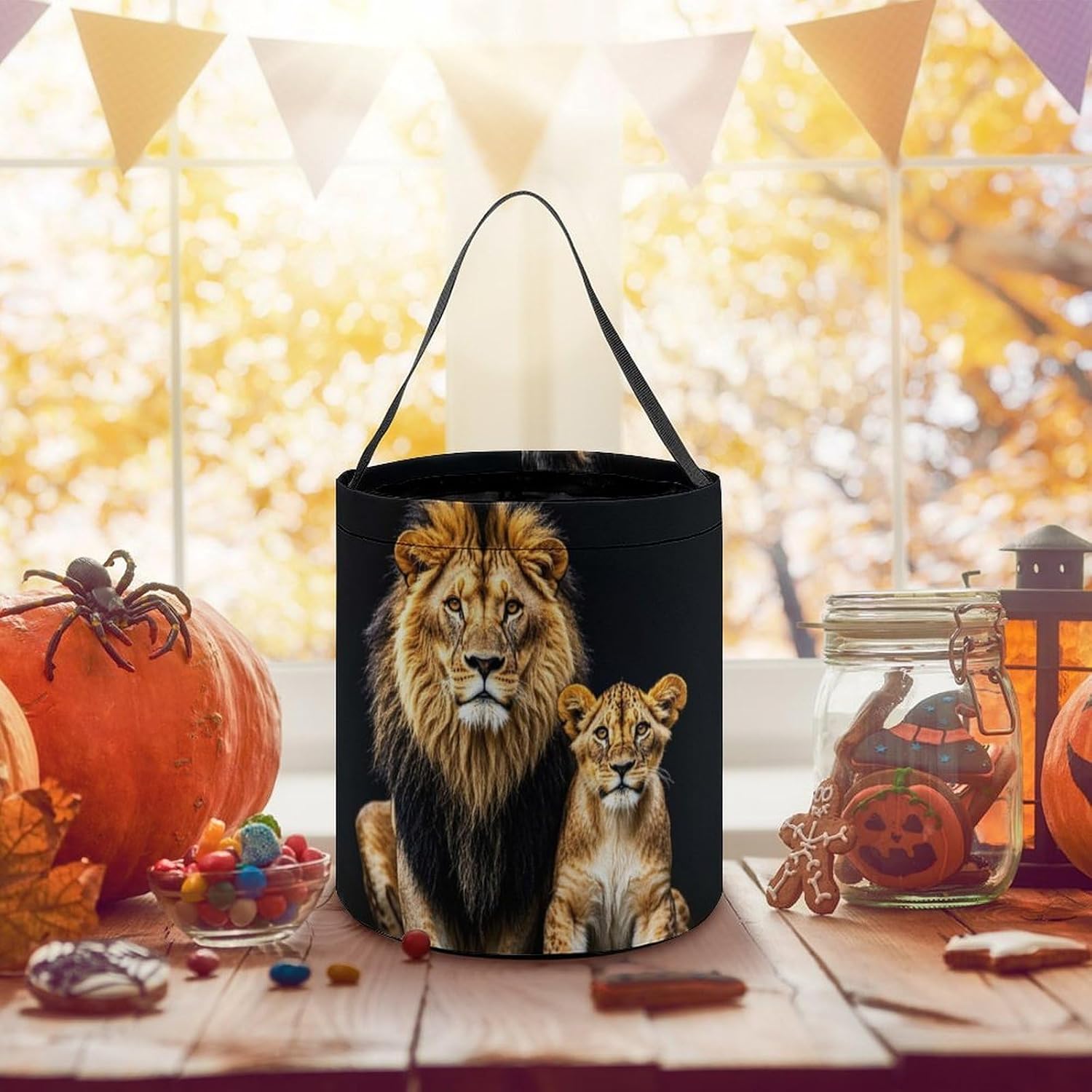 Gentle Lions Halloween Candy Bag Trick Or Treat Bucket image 3