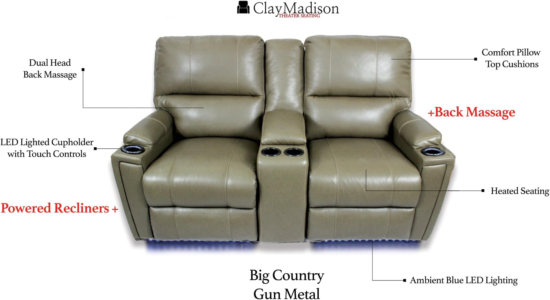 Big Country for Home or RV, Gunmetal Tan, Row of 2