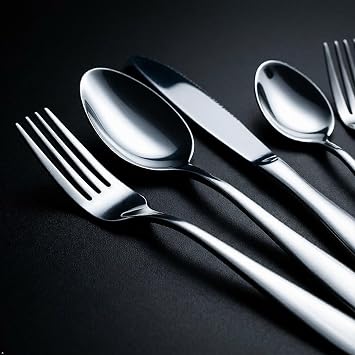 Stainless Steel Flatware, 30-Piece Cutlery Set, Service for 6