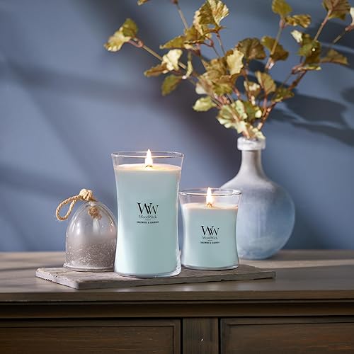 Vista 104 de WoodWick Lavender Spa - Vela mediana en frasco con forma de reloj de arena, cera de mezcla de soja prémium, mecha de madera Pluswick Innovation, 60