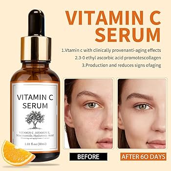 Amazon.com: Vitamin C Brightening Serum with Hyaluronic Acid