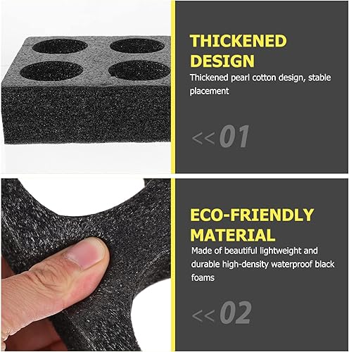 Miniatura 5 de Angoily Paquete de 2 portadores de bebidas para 6 tazas para entrega, bandeja de café reutilizable para bebidas calientes o frías, portavasos para