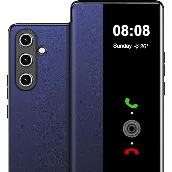 Mobile Phone Case for Samsung Galaxy A34 Case S View Clear View Flip Leather for Samsung A34 5 G Case Luxury Extra Thin Shockproof Scratch-Resistant Protective Cover Case