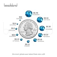 Vista 253 de Beadsland 1440 diamantes de imitación de cristal con parte trasera plana, gemas redondas, sombra dorada, SS20, 0.181-0.189 in