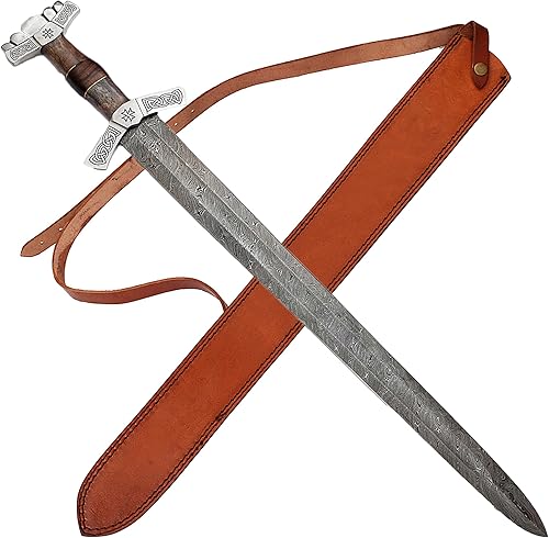 Armory Replicas Colección de espadas de acero de Damasco vikingo y anglosajón de espada completa