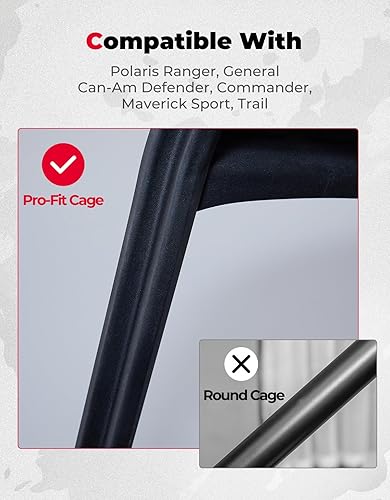 Miniatura 6 de KEMIMOTO 2 soportes para luz de látigo UTV, soportes de barra de luz, antena CB, compatible con Polaris Ranger General Can-Am Defender Commander