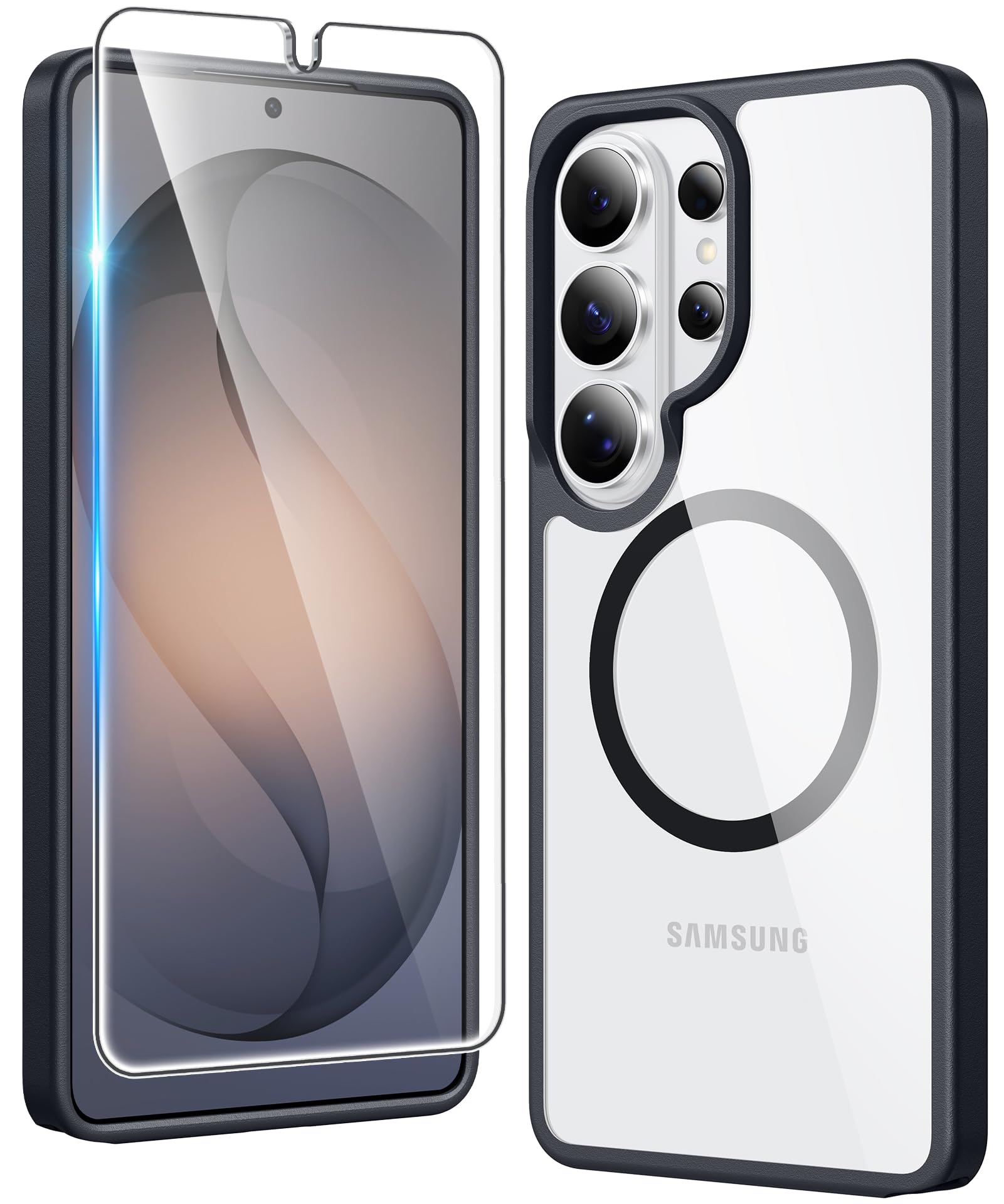 FNTCASE for Samsung Galaxy S26-Ultra Case Clear Compatible with Magsafe | Screen Protector, Anti Yellowing, Magnetic Phone Cases, Slim, Rugged Protective, Transparent Cell Phone Cover
