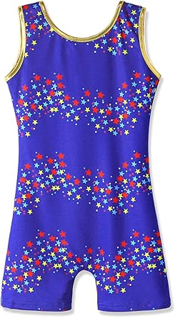 HOZIY Girls Gymnastics Leotards for Kids Tumbling Outfits Biketard Sparkle Adorable Pattern