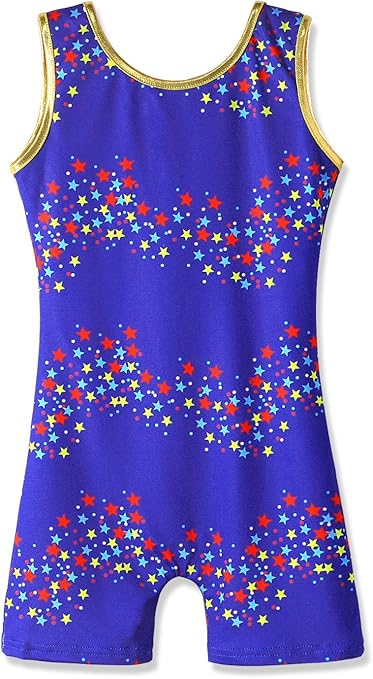 HOZIY Girls Gymnastics Leotards for Kids Tumbling Outfits Biketard Sparkle Adorable Pattern