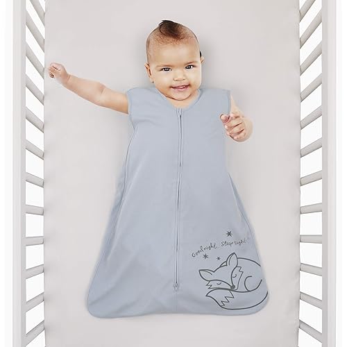 Miniatura 3 de Fox Blue - Manta de 100 % algodón con texto "Good Night Sleep Tight", tamaño mediano