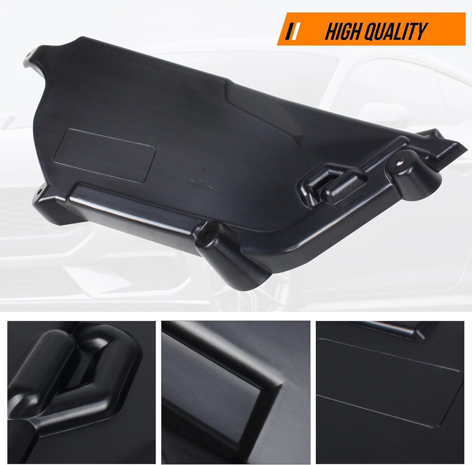 Front Bumper Cover Vent Compatible with Ford Mustang 2024 2025 S650 GT/GT Premium Accessories, Left & Right Side Grille Air Cooler Blocker Protection Guards, 1Pair