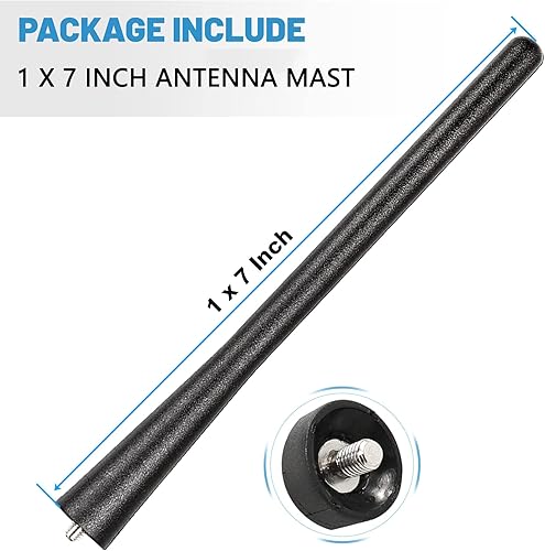 Miniatura 7 de Anina Mástil de antena de coche de 7 pulgadas para Mazda 3, 5, 6, CX-7 2004-2012 - Antena de goma de radio AM/FM - A prueba de lavado de autos