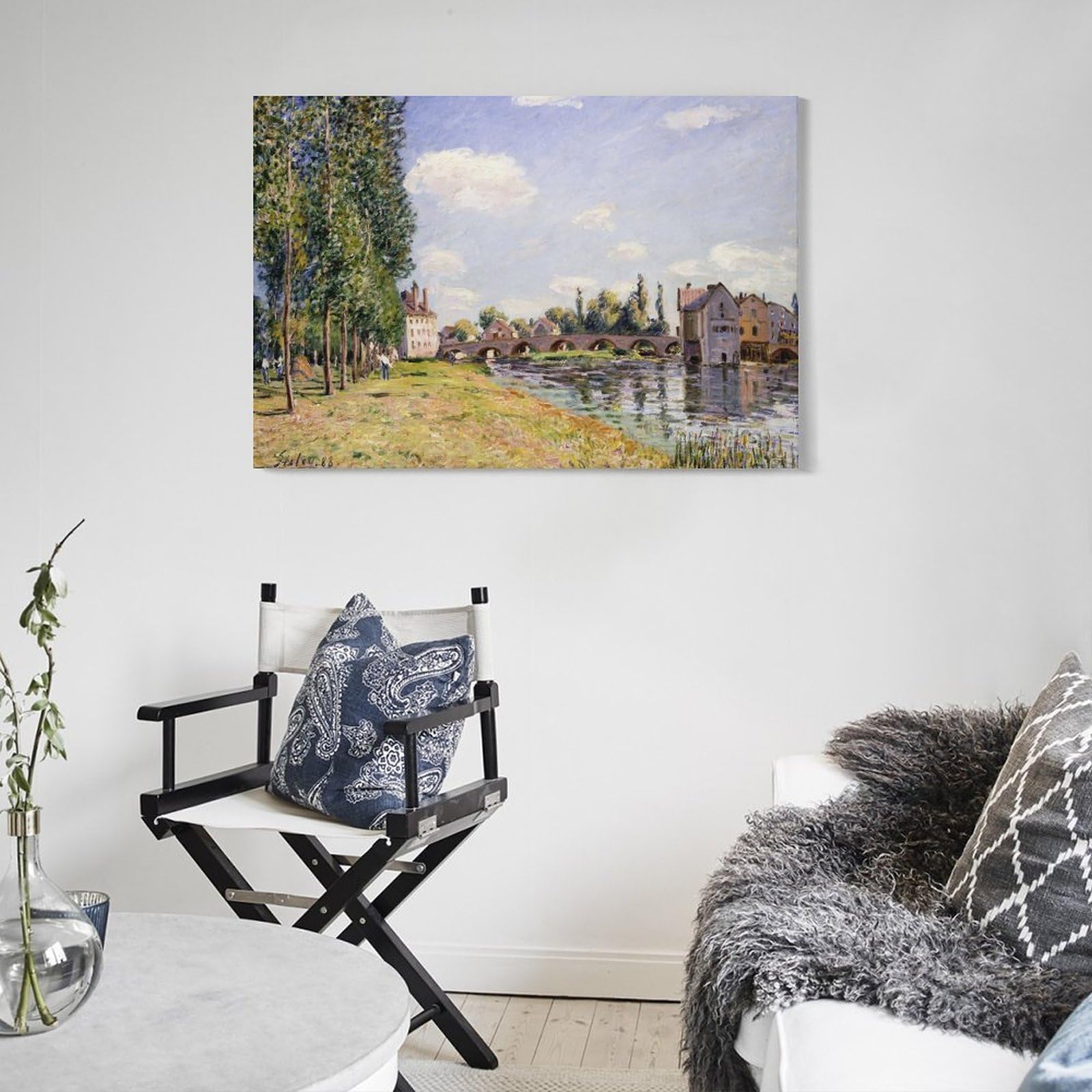 Amazon.com: Alfred Sisley—The Moret Bridge in The Summer Wall Art
