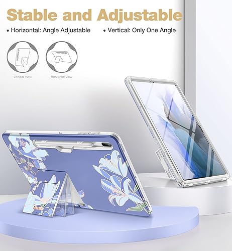 Miniatura 4 de SURITCH Funda para Samsung Galaxy Tab S7 FE para tablet S7+ Plus, S8+ Plus, protector de pantalla integrado y soporte para S Pen de cuerpo completo,