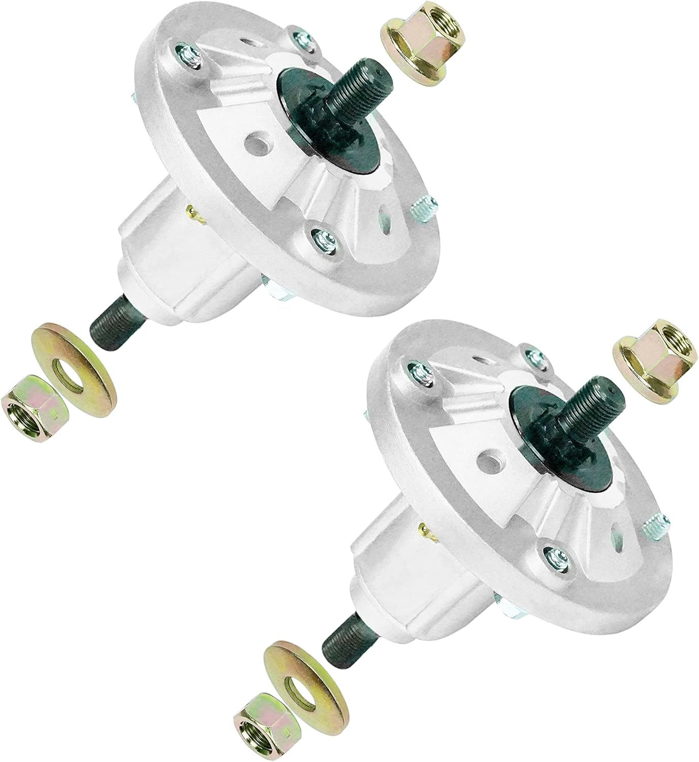 q&p 3 Pieces 54" Lawn Tractor Spindle Assembly Replace GY21099 GY20867 Fits Models D170, E180, LA150, LA175 190C G110 with Mounting Bolt Holes Tapped for Easier Install