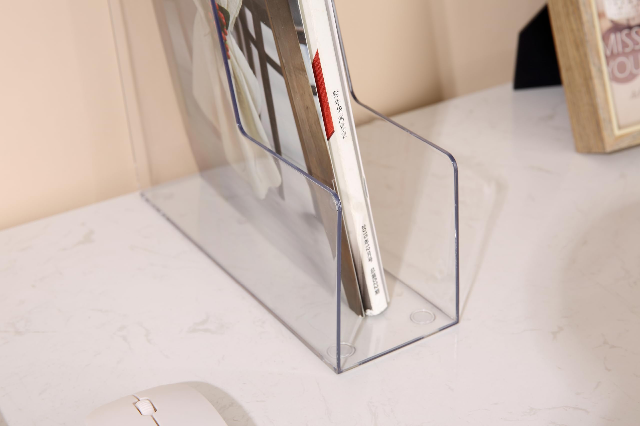YBM HOME Organizer verticale con chiusura frontale per riporre in modo sicuro documenti, documenti e riviste, ideale per casa, ufficio, scrivania o scuola, misura media, 1264-3