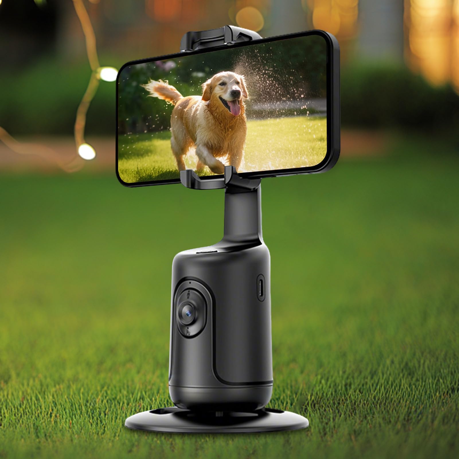 Treppiede A Inseguimento Per Telefono Foto Da Tavolo Film | Treppiede con Rotazione a 360° e Auto Tracking Intelligente Forniture da Tavolo Riprese Registrazione Attrezzatura Studio