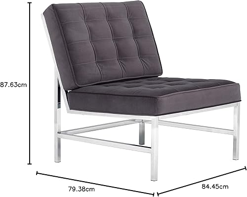 Miniatura 12 de Silla Ashlar Modern Accent en piel mezclada, cromo/gris Cromado/Gris,Bronce/Negro,Cromo/marrón visón,https://www.amazon.com/dp/undefined