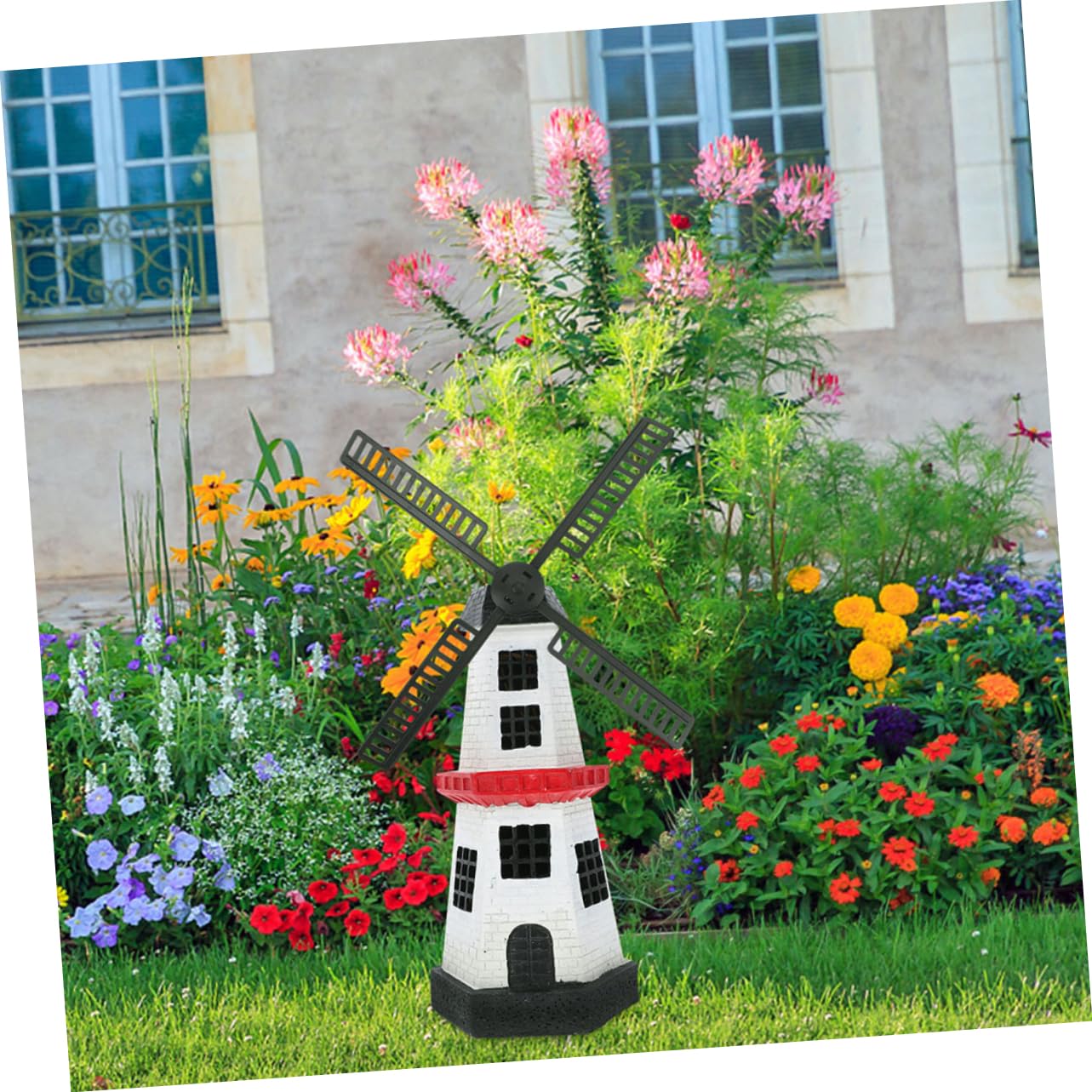 BESPORTBLE Molino De Viento Faro Aspas De Ventilador Decoraciones De Jardín De Molino De Viento para Exteriores Aspas De Aspas De Molino De Jardín 10 Piezas*4