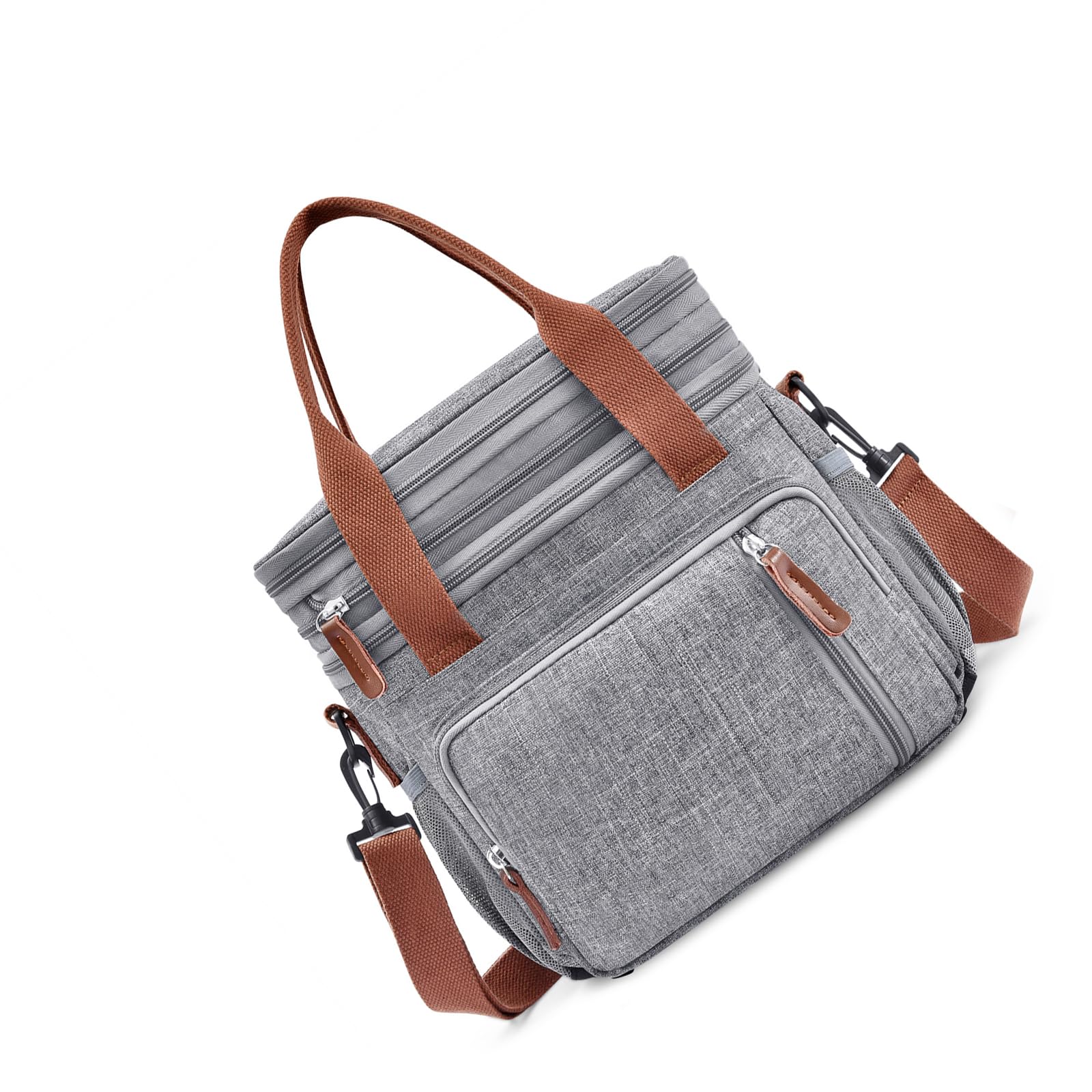 Sac isotherme de grande capacité avec double couche d'isolation pour la fraîcheur des aliments, tissu Oxford imperméable, bretelles réglables, sac isotherme double couche
