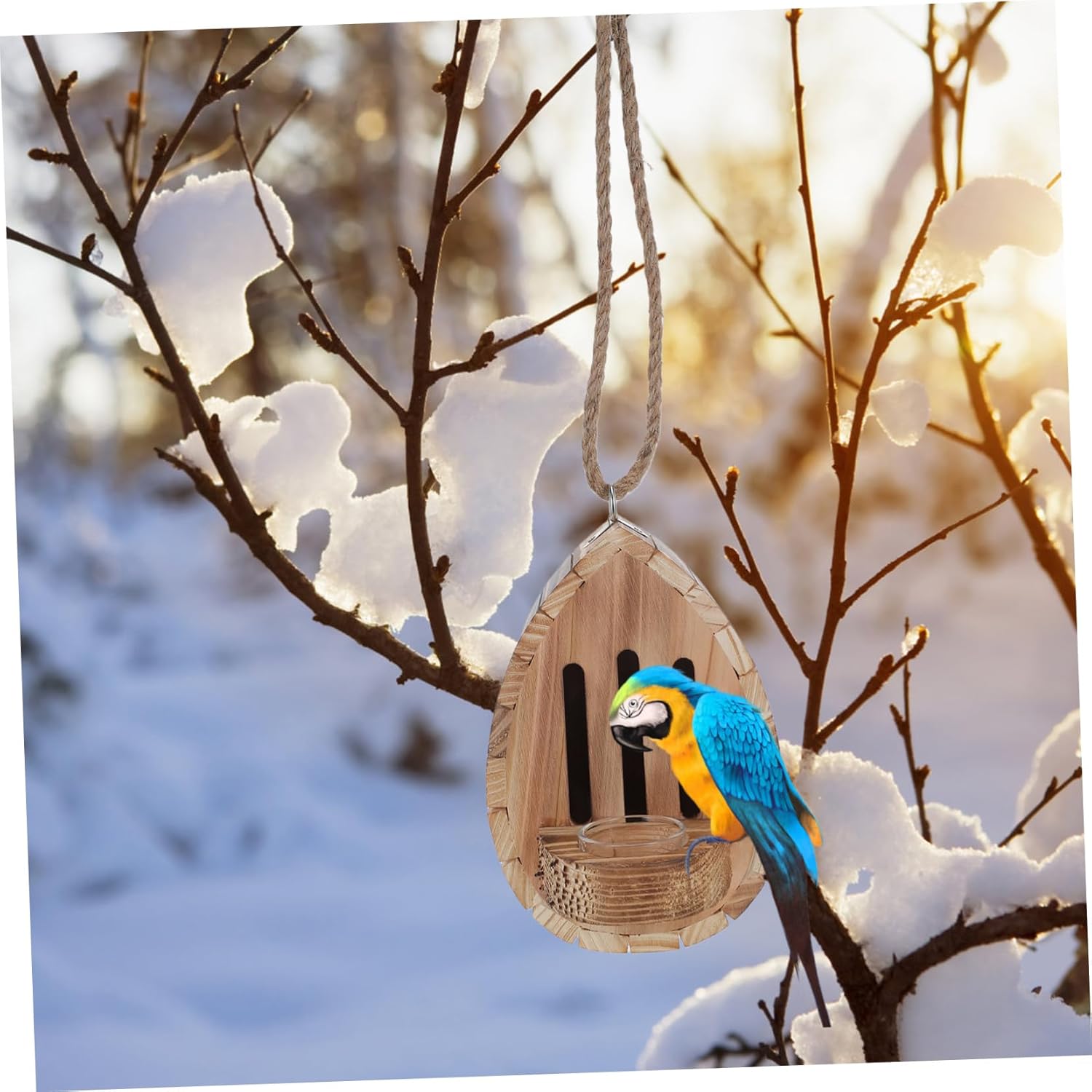 BESPORTBLE Wooden Butterfly House with Feeder Outdoor Hanging Habitat for Garden Decoration Butterfly Shelter with Nesting Box Sturdy Insect Home for Patio and Yard