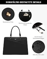 LOVEVOOK női laptop táska 15,6-17 hüvelyk vízálló shopper táska fekete 5