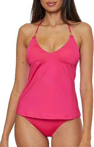 Trina Turk Monaco - Women's V-Neck Tankini, Adjustable, Tie Back, Swimsuit Tops 