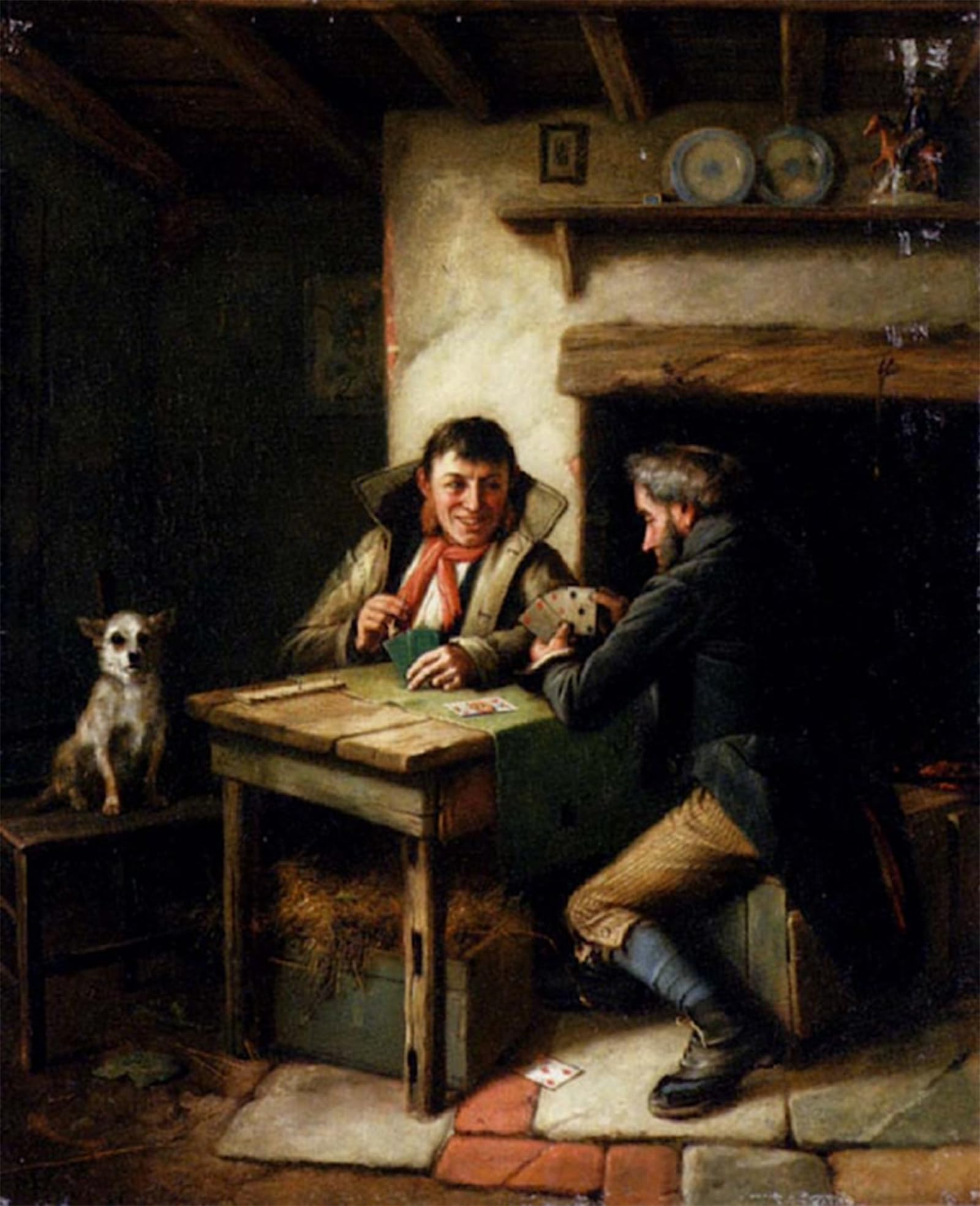 POSTERIIk Famous Animal Posters Vintage Picture The Card Players Charles Hunt Modern Wall Decor for Home Decor 60x90cm