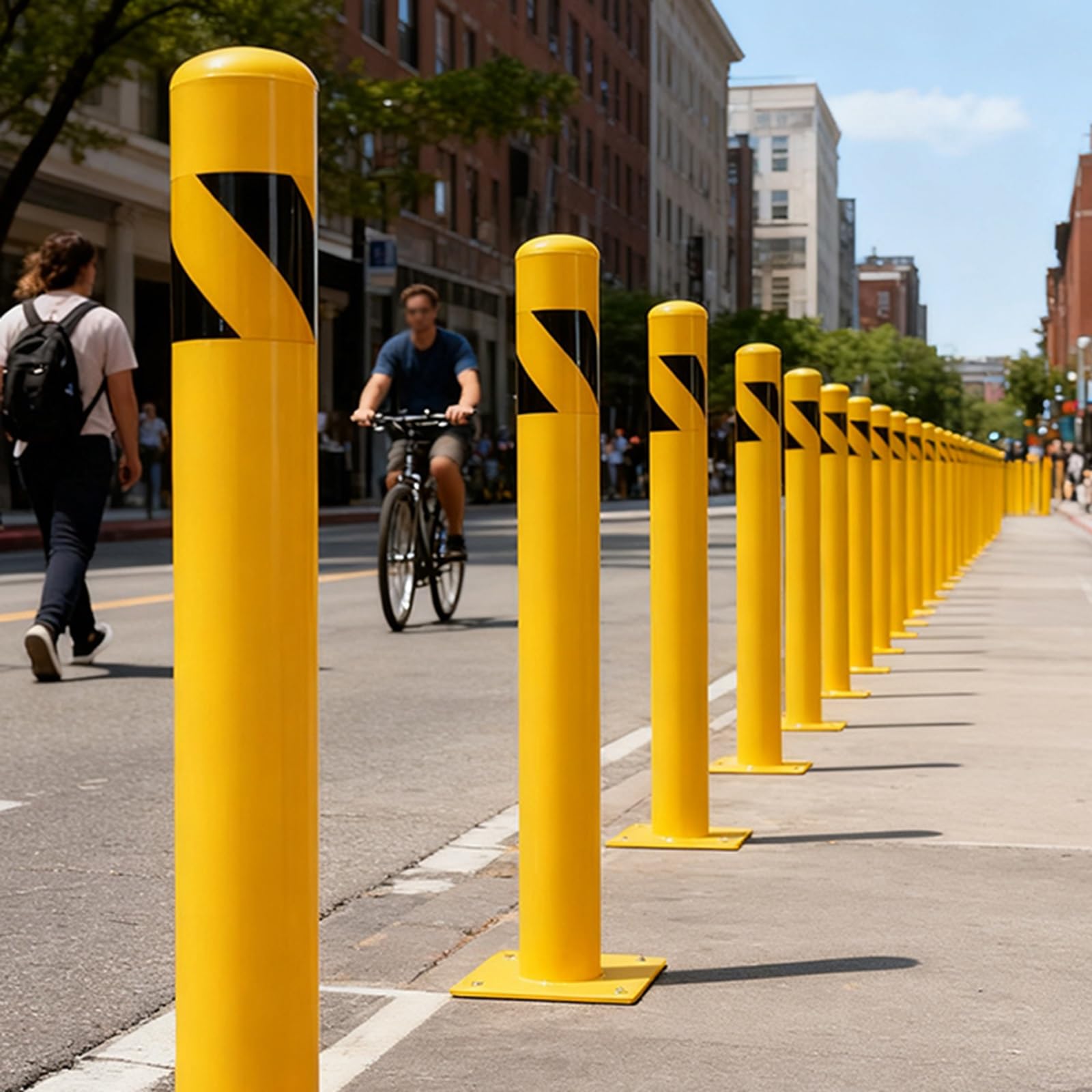 Conos Señalizacion, Conos de Advertencia Metálico, con Pegatinas Reflectantes, Diseño Grueso, Ideal para Zonas de Alto Tráfico (3 Unidades)