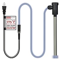 Vista 1 de Calentador de agua de inmersión de piscina de 3500 W 240 V con temporizador WiFi y control de temperatura, calentador sumergible portátil