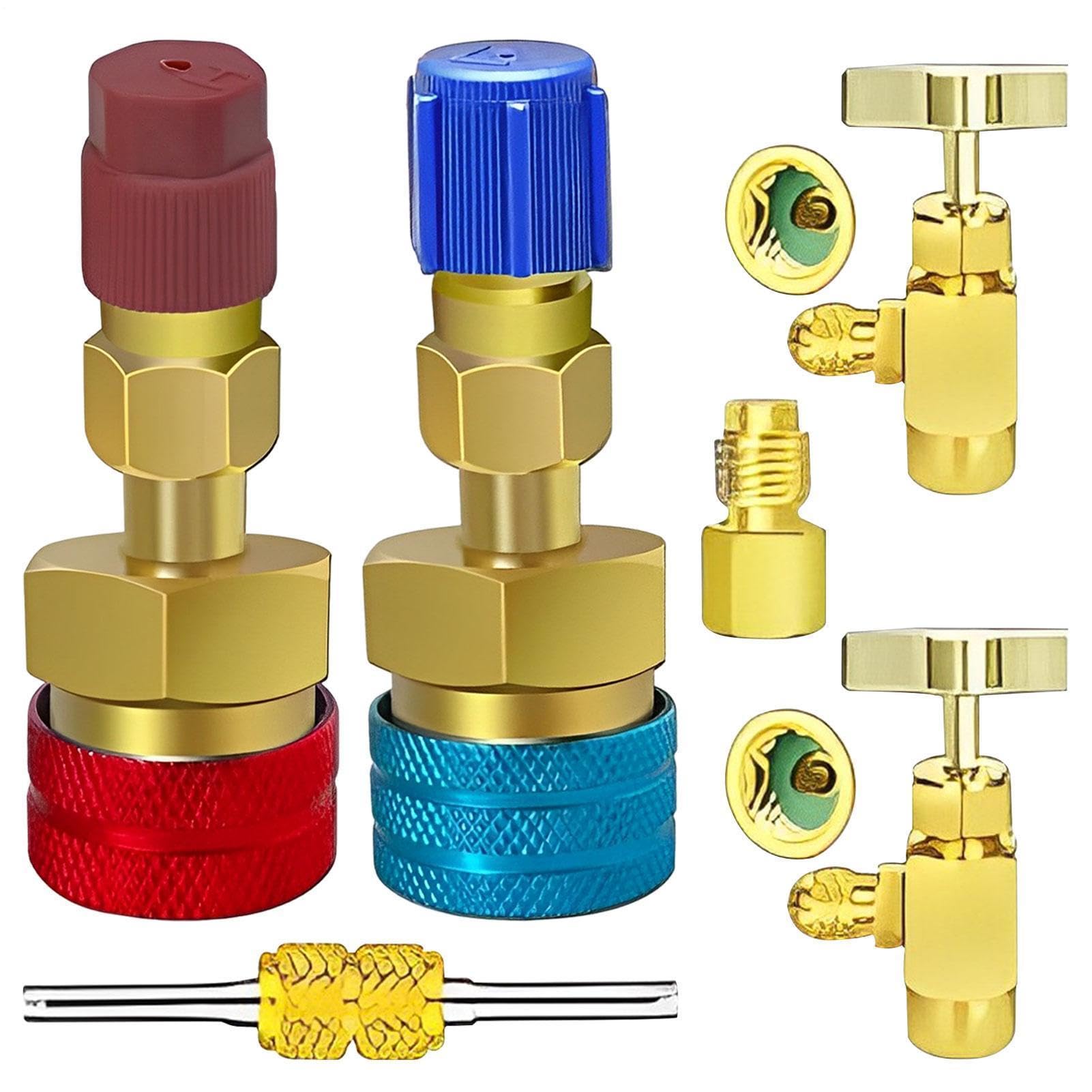 Adapter do czynnika chłodniczego A/C, mosiężny adapter złącza
