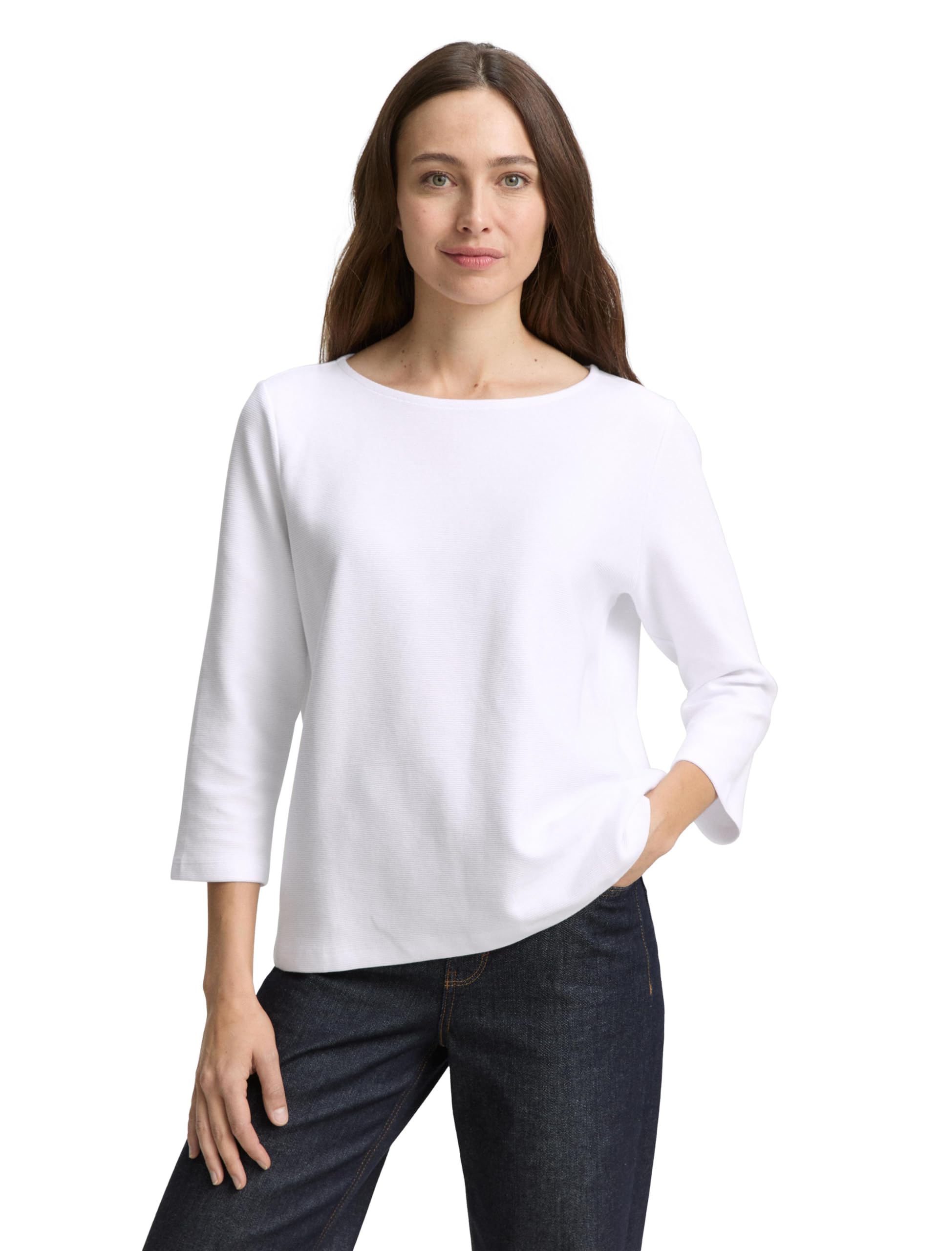 Tom Tailor Damen T-Shirt mit Struktur