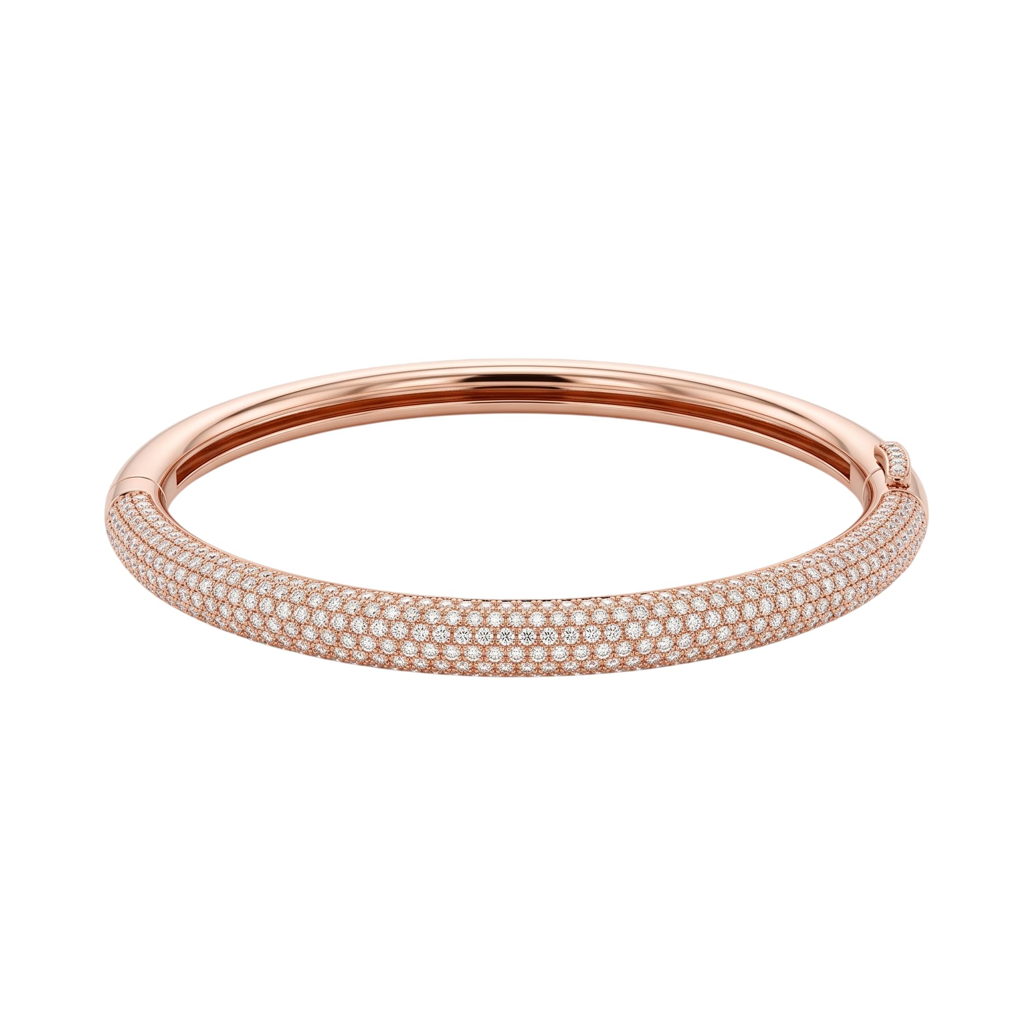 Micro Pavé Slim Bangle for Women | Rose Gold Plated Imitation Brass Bangle | Minimal Fashion Jewellery-image-37