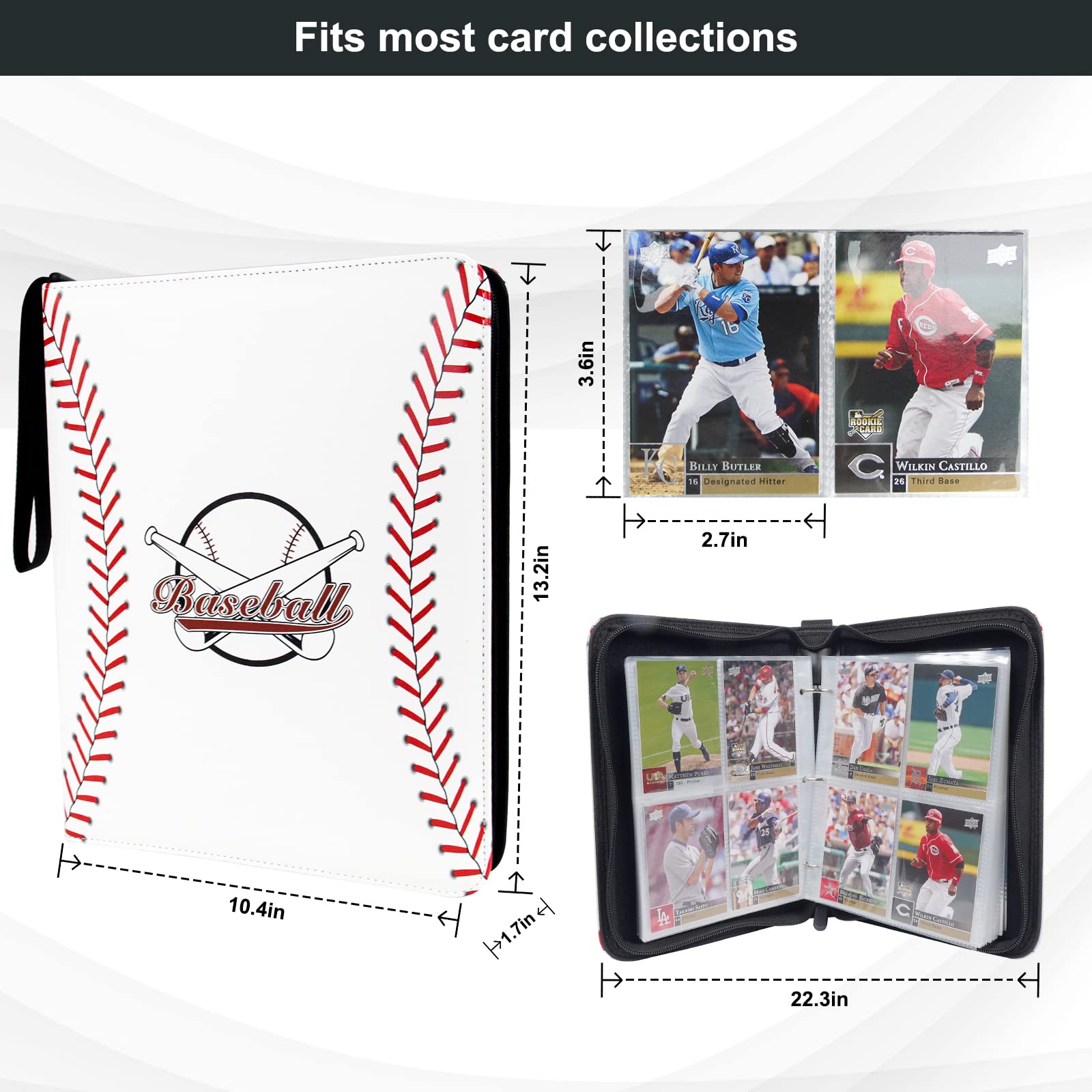 Amazon.co.jp: 野球カードバインダー 900ポケットカード