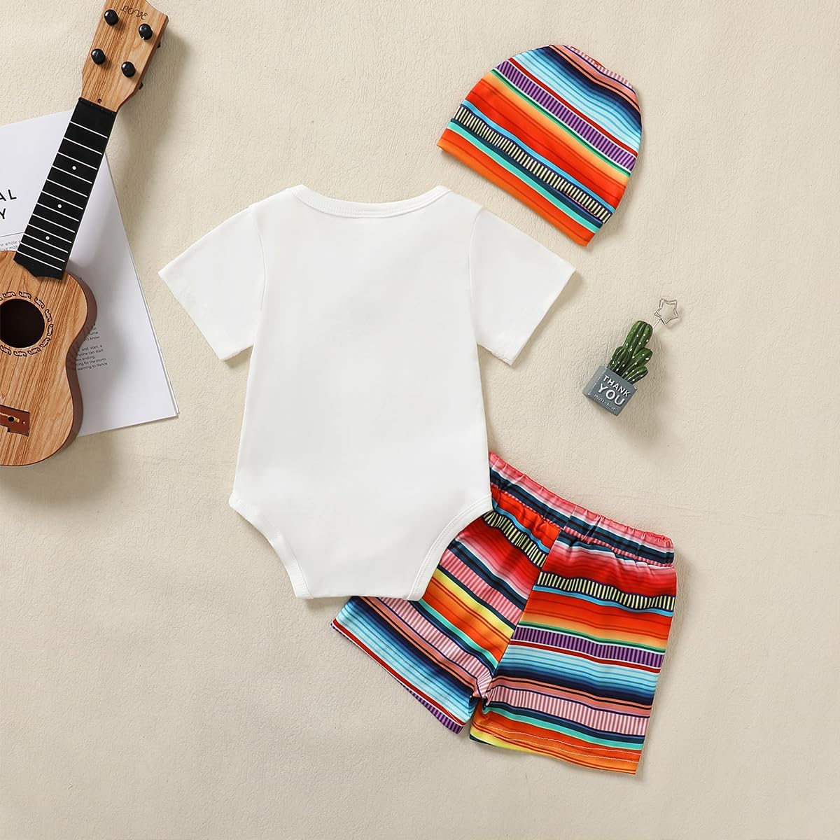 Mexico Themed Boy's 1st Birthday Outfit - One Year Old Infant Shorts Set - Image 3