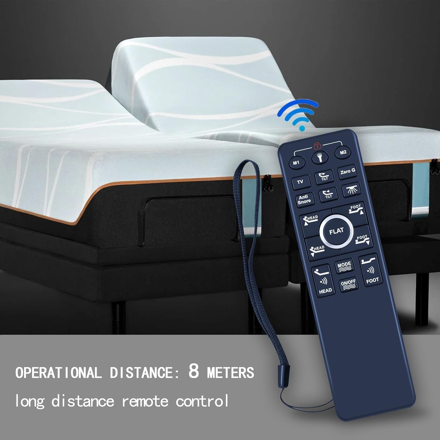 Replacement Richmat HJH89 Adjustable Bed Remote Control, for EGOHOME Split King, for Sven & Son Harmon, for Firm MUUEGM Dyonery Mojigam Adjustable Bed Base Frame