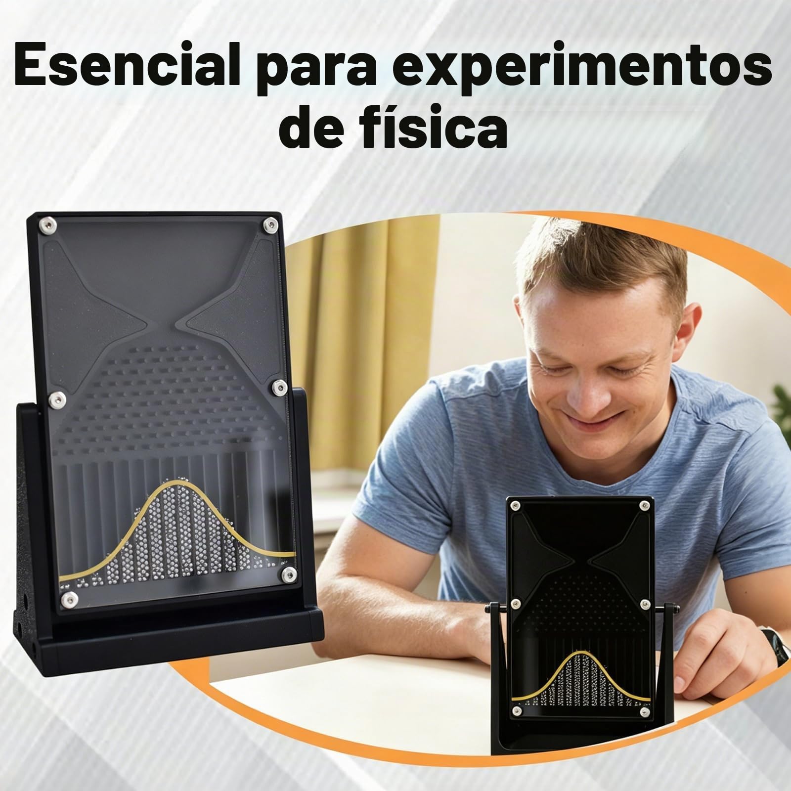 Tablero Galton, Modelo Experimental de Galton Board con Curva de Campana Modelo Experimental de Probabilidad Herramienta Didáctica for Laboratorios de Física para Educadores Estudiantes