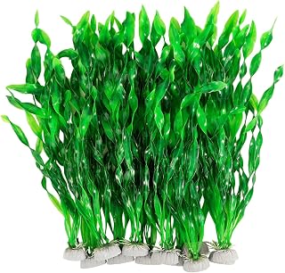 12 PCS Artificial Seaweed Water Plants, Plants for Aquarium Decorations,Fish Tank Decorations Soft Seaweed Leaves Suitable for Home and Office Fish Tank(12inch)