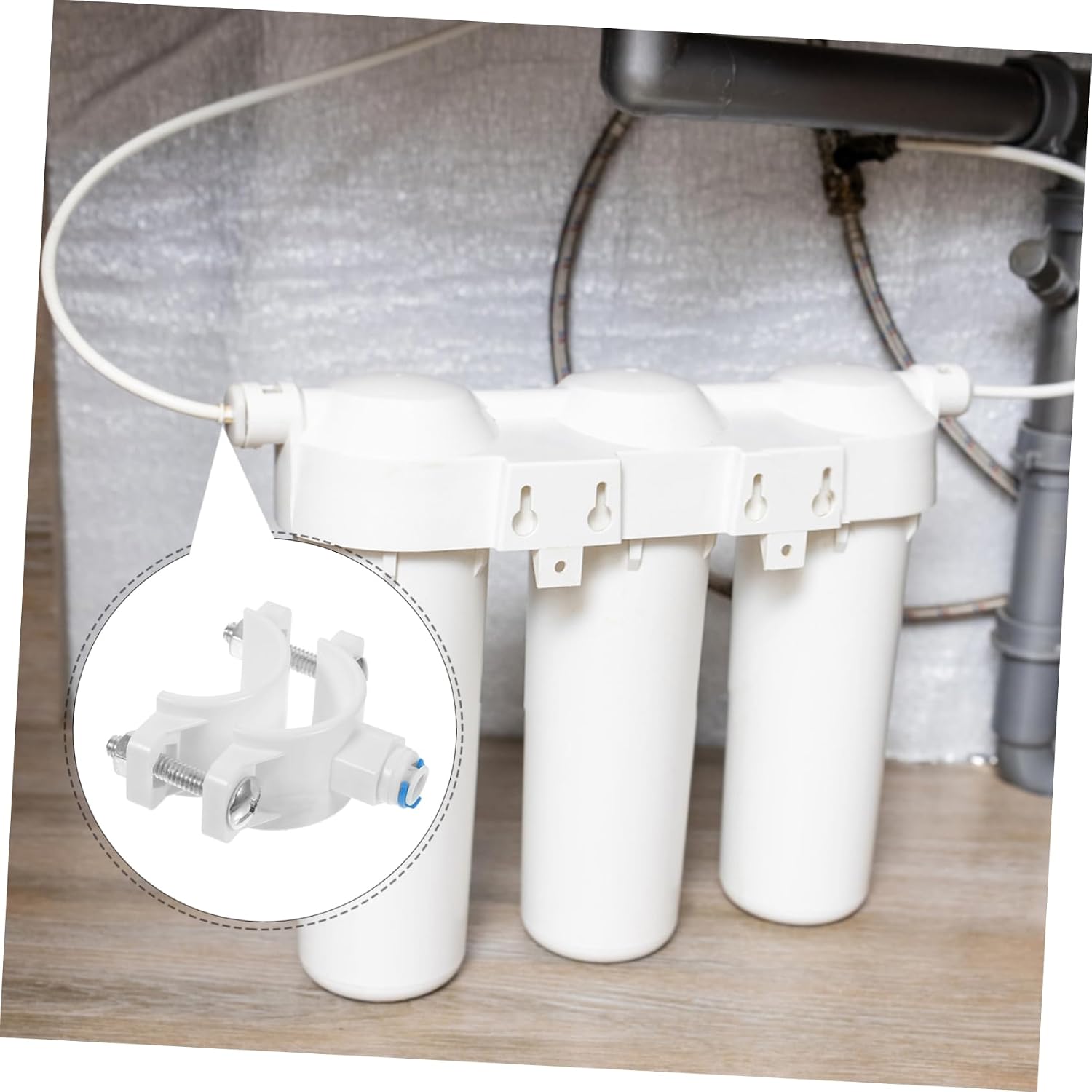 Water Filter Replacement Parts Plastic Water Filters Clip Drain Saddle Valve for System